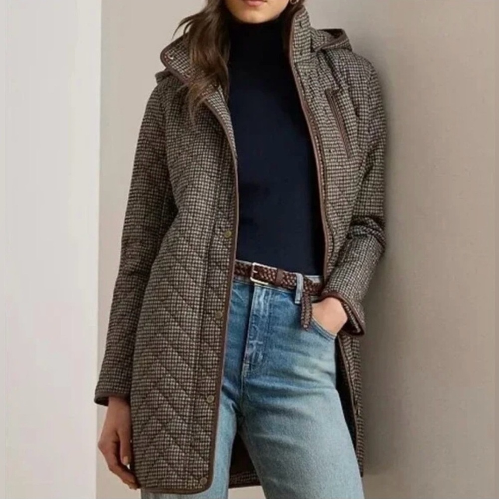 Ralph Lauren Women's Quilted Brown Jacket XXL